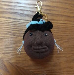 Handmade Brown Girl Ballerina Keychain NWT Size:OS  Handmade